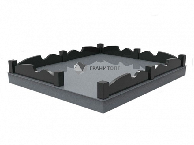 Гранитная ограда ГО-00041