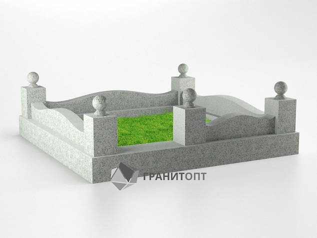 Гранитная ограда ГО-011