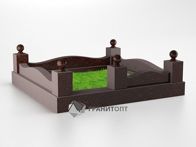 Гранитная ограда ГО-016