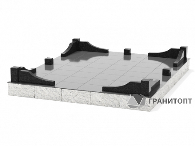 Гранитная ограда ГО-00011