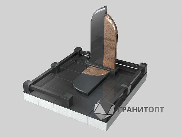Эксклюзивный памятник с благоустройством могилы ЭКСКЛ-7