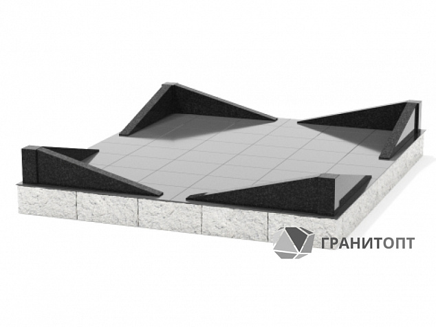 Гранитная ограда ГО-00022