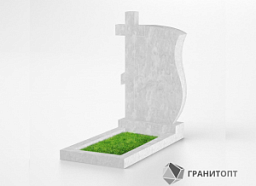 Мраморный памятник с крестом М-020