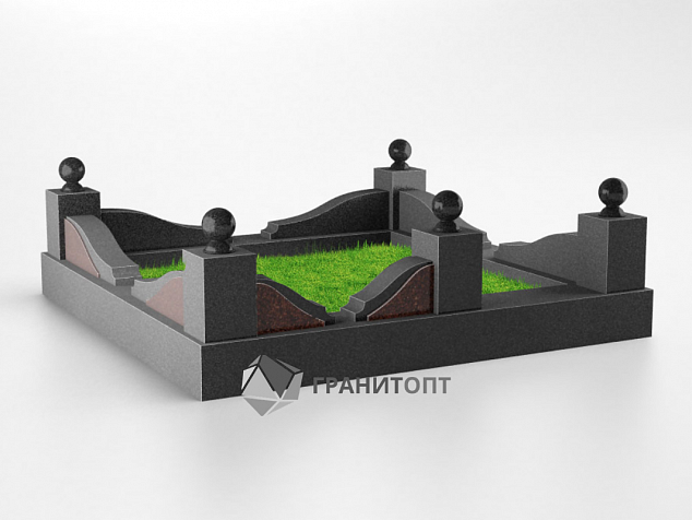 Гранитная ограда ГО-018