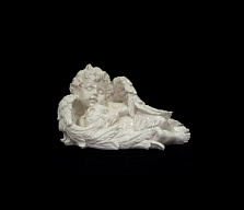 Скульптура ритуальная  Ангелочек мраморный А-2