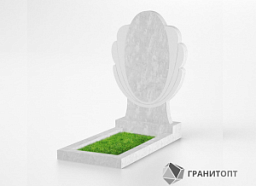 Мраморный овальный памятник М-012