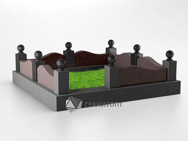 Гранитная ограда ГО-008